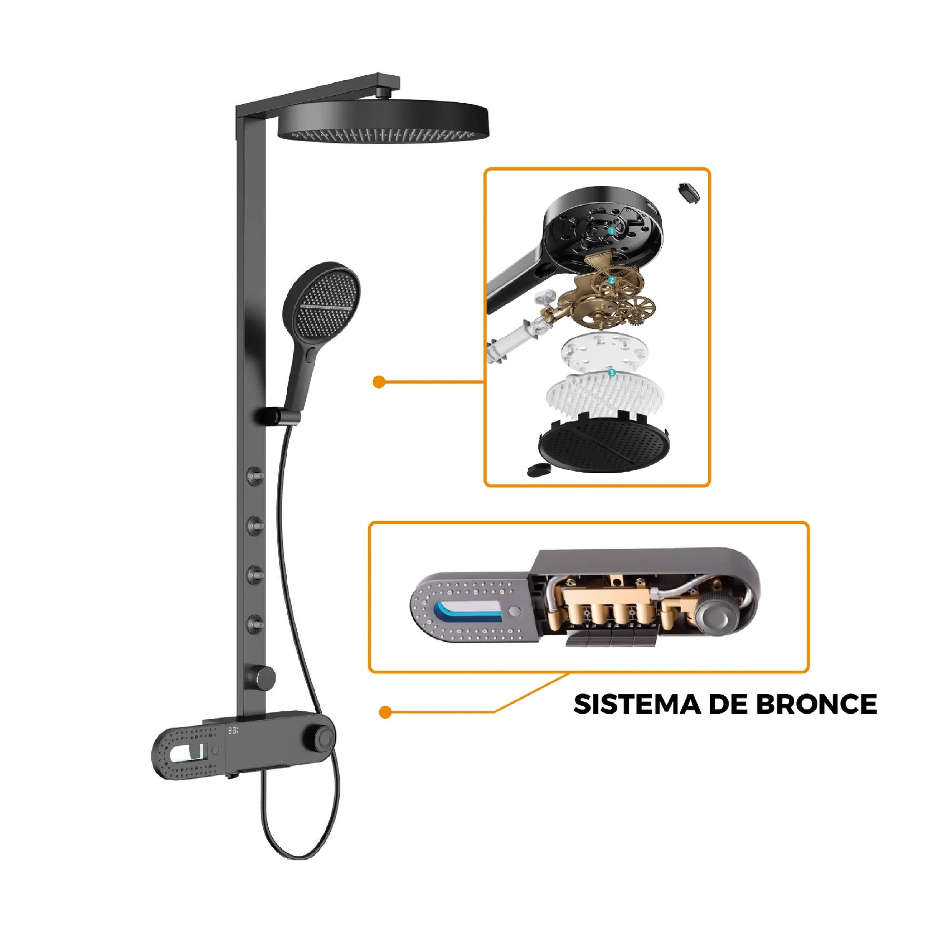COLUMNA DE DUCHA INTELIGENTE HIDRA - FRATELLI SIGNATURE